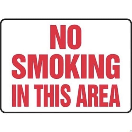 Accuform Designated Smoking Area - Please Use Ashtrays, Adhesive Dura-Poly, 10 in x 14 in, Adhesive MSMK967XV